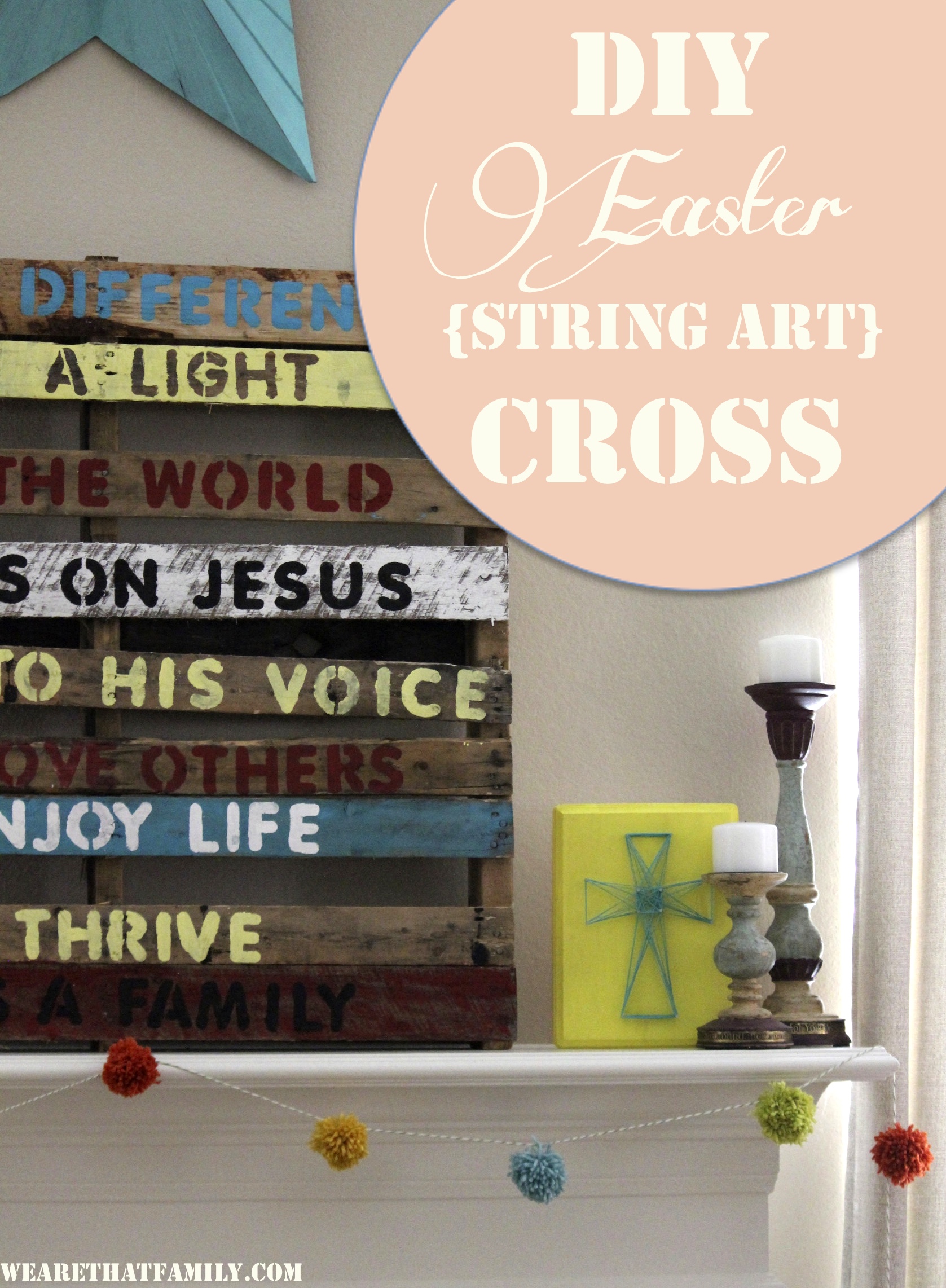 DIY Easter {String Art} Cross