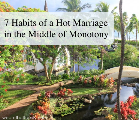 7 Habits of a Hot Marriage in the Middle of Monotony