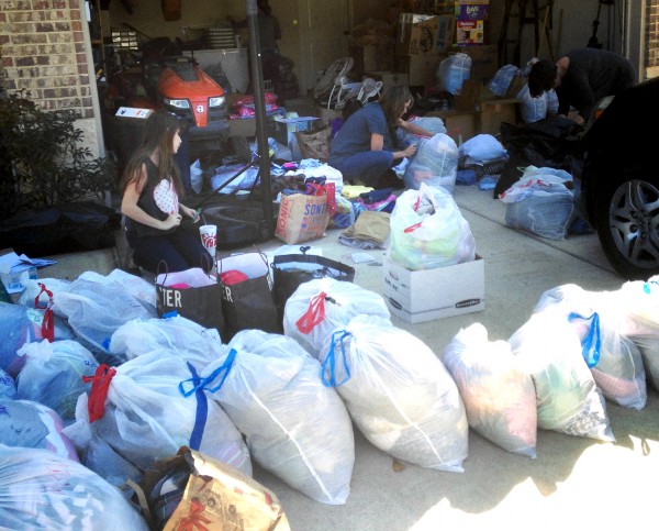 sorting donations